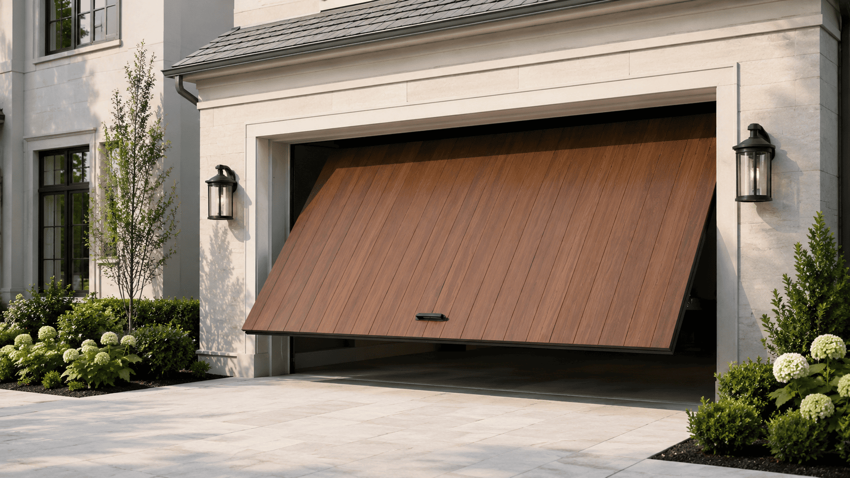 Garage door repair in progress — Waitara